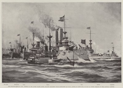 The Spanish-American War, Vessels of the United States North Atlantic Squadron which bombarded San Juan, Capital of Puerto Rico, on 12 May, under Command of Rear-Admiral Sampson by Charles John de Lacy